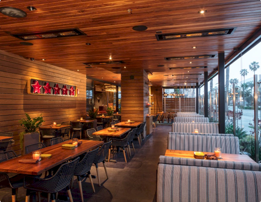 ICR Series H3, Recessed Radiant Heater, Jimmy's Restaurant, Santa Monica, CA