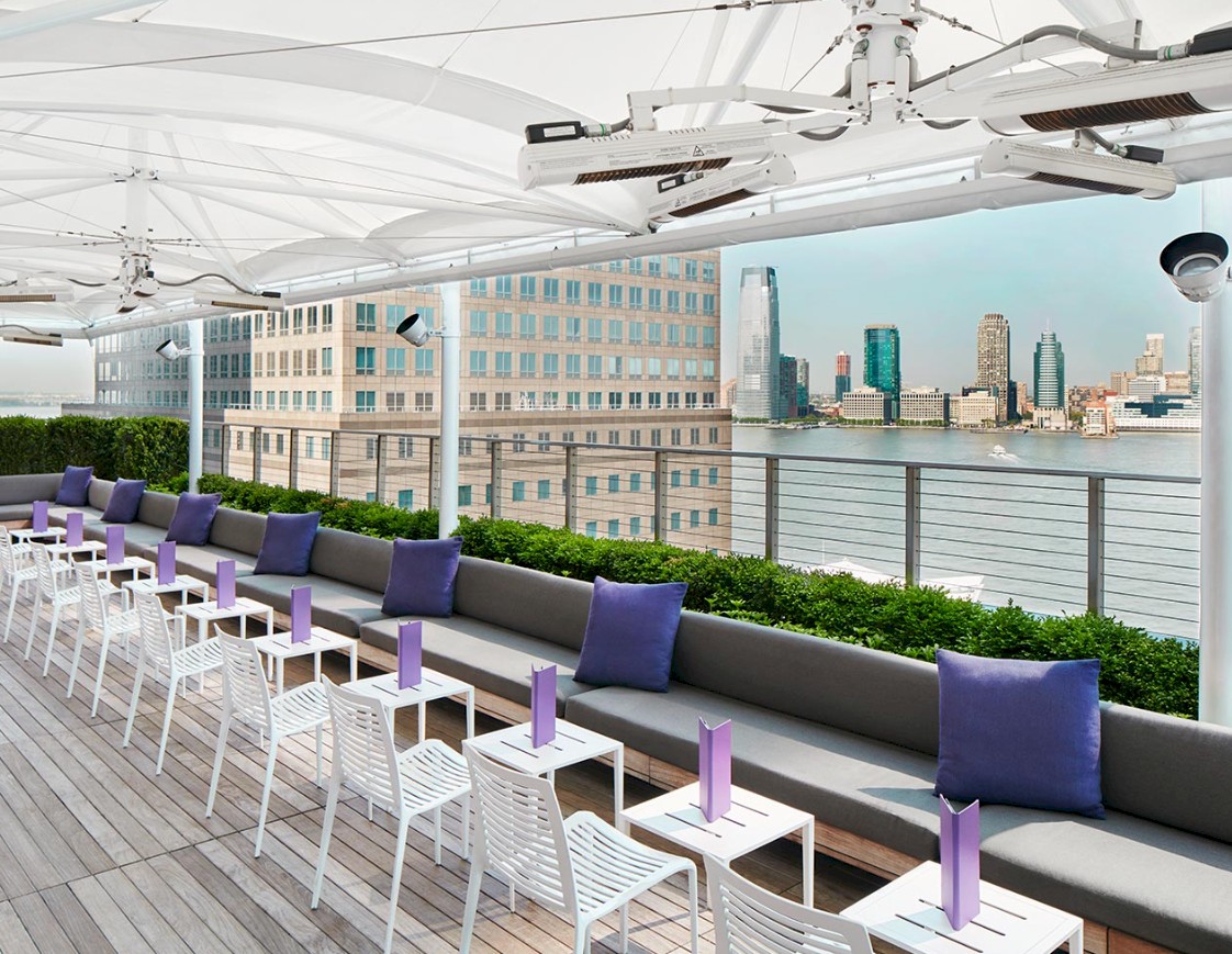 XL Slim Series, H1, Radiant Heater, Conrad Hotel Rooftop Bar, New York, NY